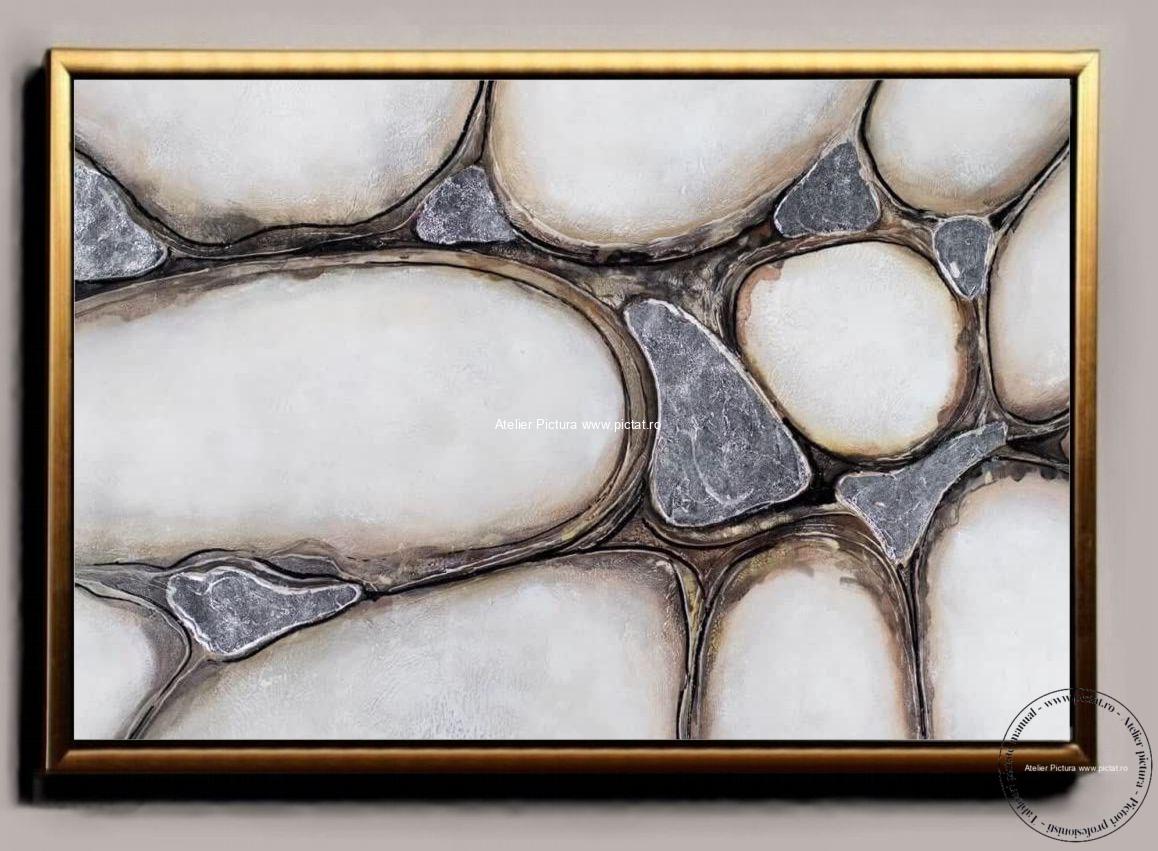 Tablou alb negru gri auriu Tablou decorativ Tablou modern Tablou abstract