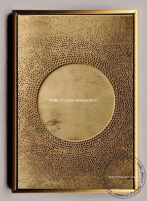 Tablou pictat manual cu forme geometrice