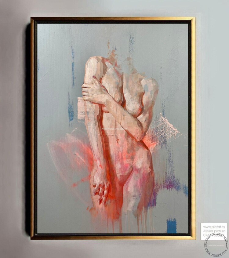 Tablouri pictate manual ulei pe panza Nud femeie abstract