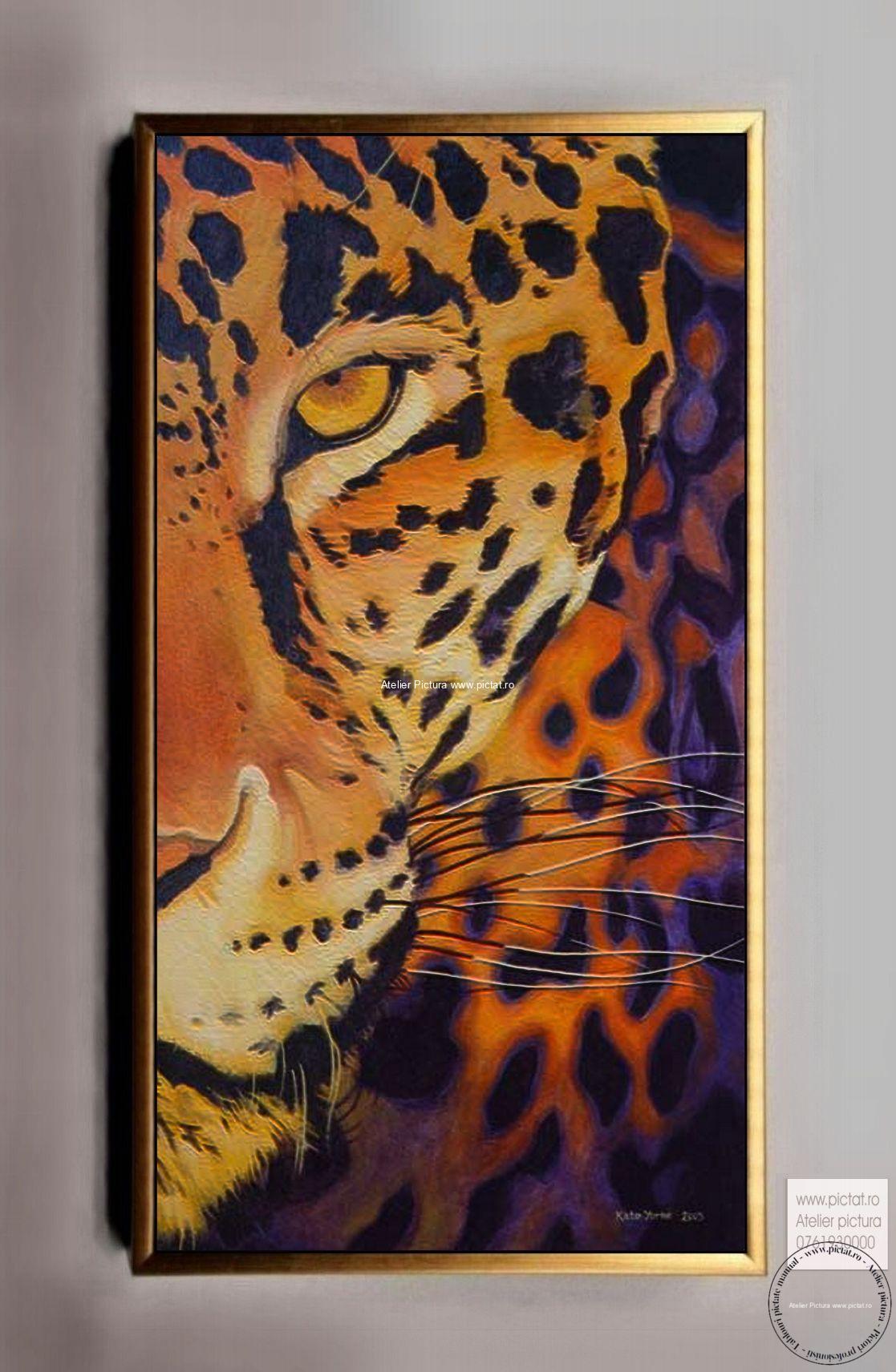 Tablou cu pantera, tablou abstract, tablouri cu animale salbatice