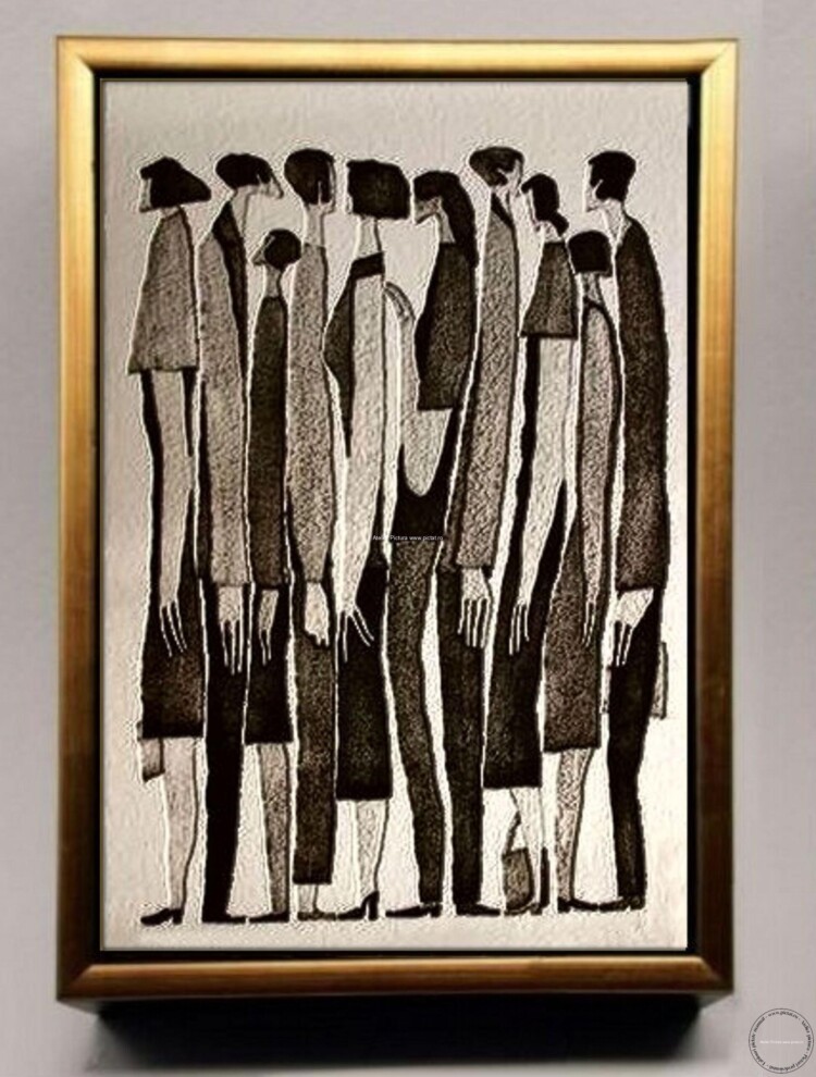 cu oameni, tablouri figurative, tablou cu multime de oameni, tablou modern, tablou decor contemporan