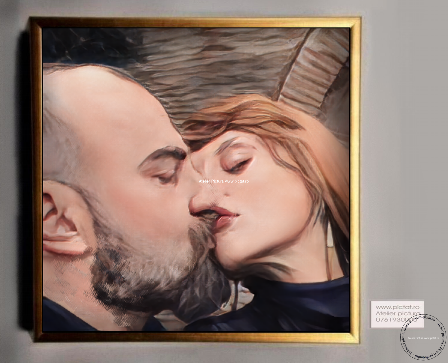 Portret personalizat cuplu, Portrete personalizate, portrete pictate, Tablouri personalizate, Tablou cadou