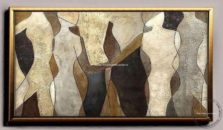 Tablou abstract cu Oameni Tablou cu forme umane