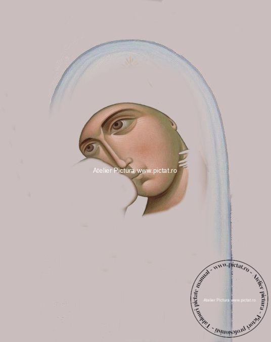 Pictura in ulei cu Maica Domnului cu pruncul Iisus,icoana pictata pe lemn, icoana pictata manual, icoana pictata de vanzare. icoana pictata pe lemn pret, icoana pictata maica domnului