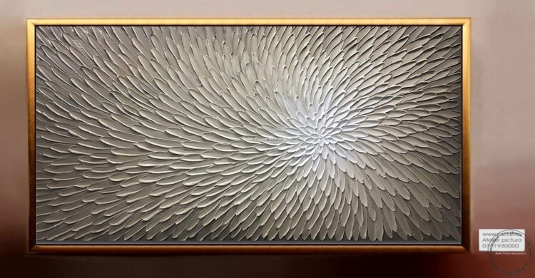 Tablou argintiu, Tablou ornamental, tablouri dormitor, tablouri 3D living, tablouri moderne, tablouri abstracte