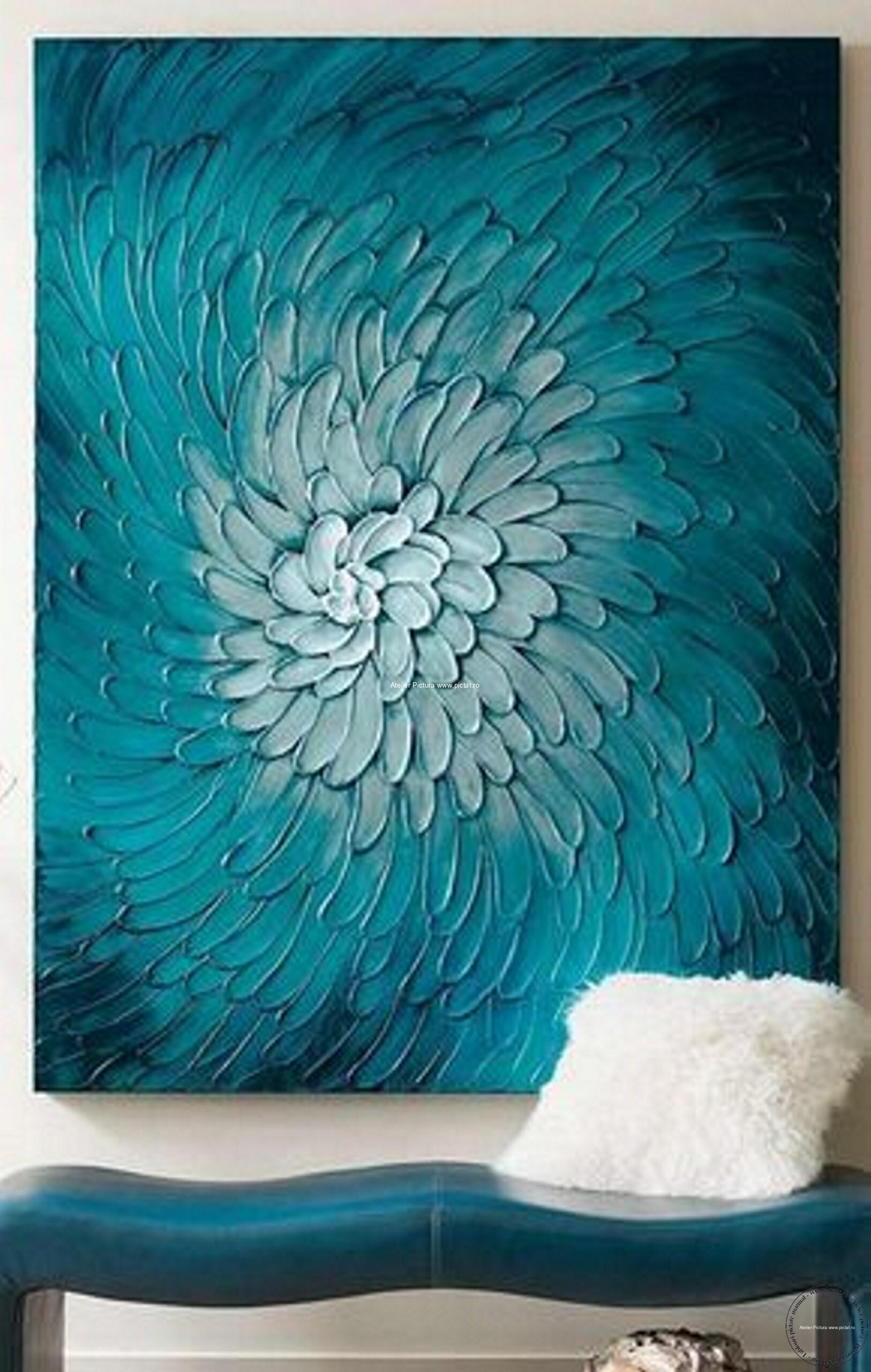 Tablouri pictate manual Pictura abstracta, 50x70cm Tablou modern, tablou 3D, Cadouri speciale, Idei cadouri, cadouri casa noua, Cadou original - imagine 4