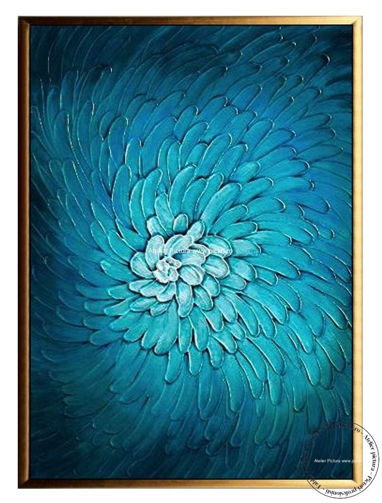 Tablouri pictate manual Pictura abstracta, 50x70cm Tablou modern, tablou 3D, Cadouri speciale, Idei cadouri, cadouri casa noua, Cadou original - imagine 2