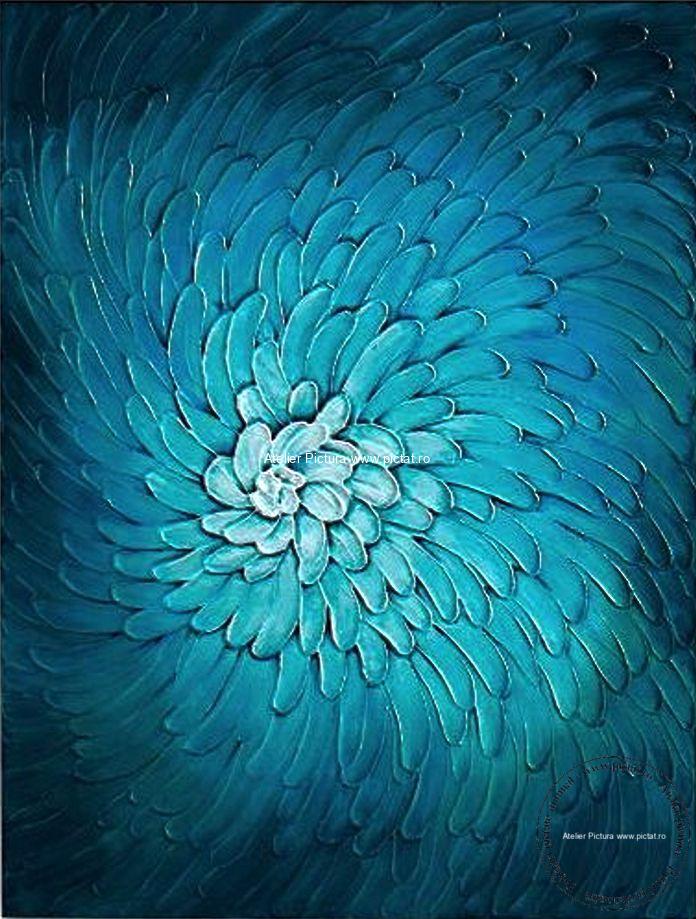 Tablouri pictate manual Pictura abstracta, 50x70cm Tablou modern, tablou 3D, Cadouri speciale, Idei cadouri, cadouri casa noua, Cadou original - imagine 3