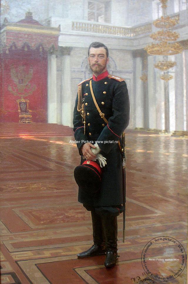Tablou la comanda.pictat manual, tablouri la comanda, Pictor Ilya Repin Portret Nicholas II Portret cu ultimul imparat al Rusiei 1896