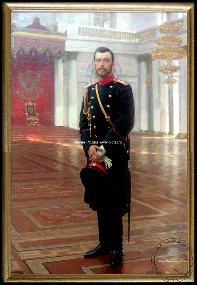 Tablou la comanda.pictat manual, tablouri la comanda, Pictor Ilya Repin Portret Nicholas II Portret imparatul Rusiei 1896
