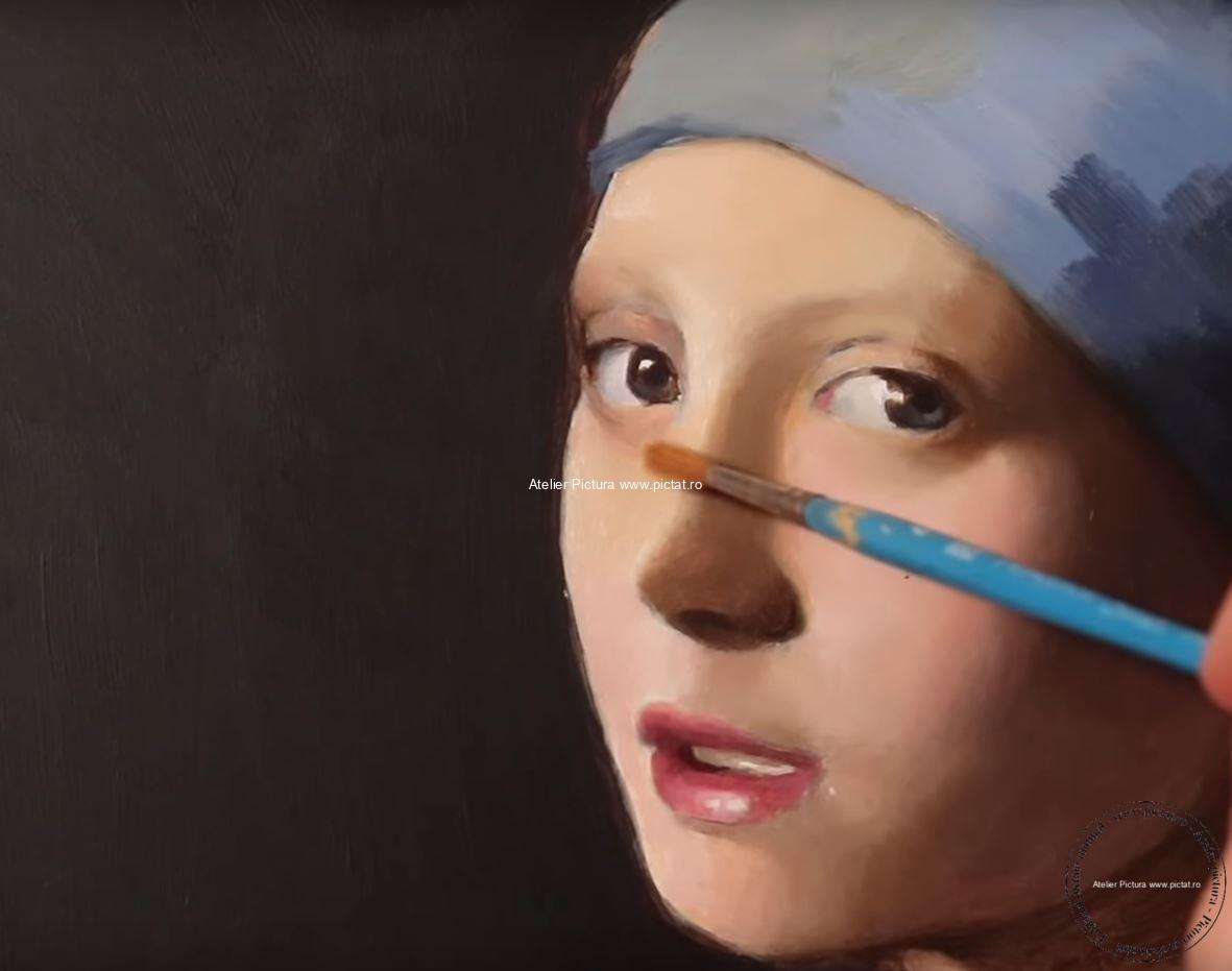 Johannes Vermeer, una dintre cele mai cunoscute lucrări The Girl with a Pearl Earring.