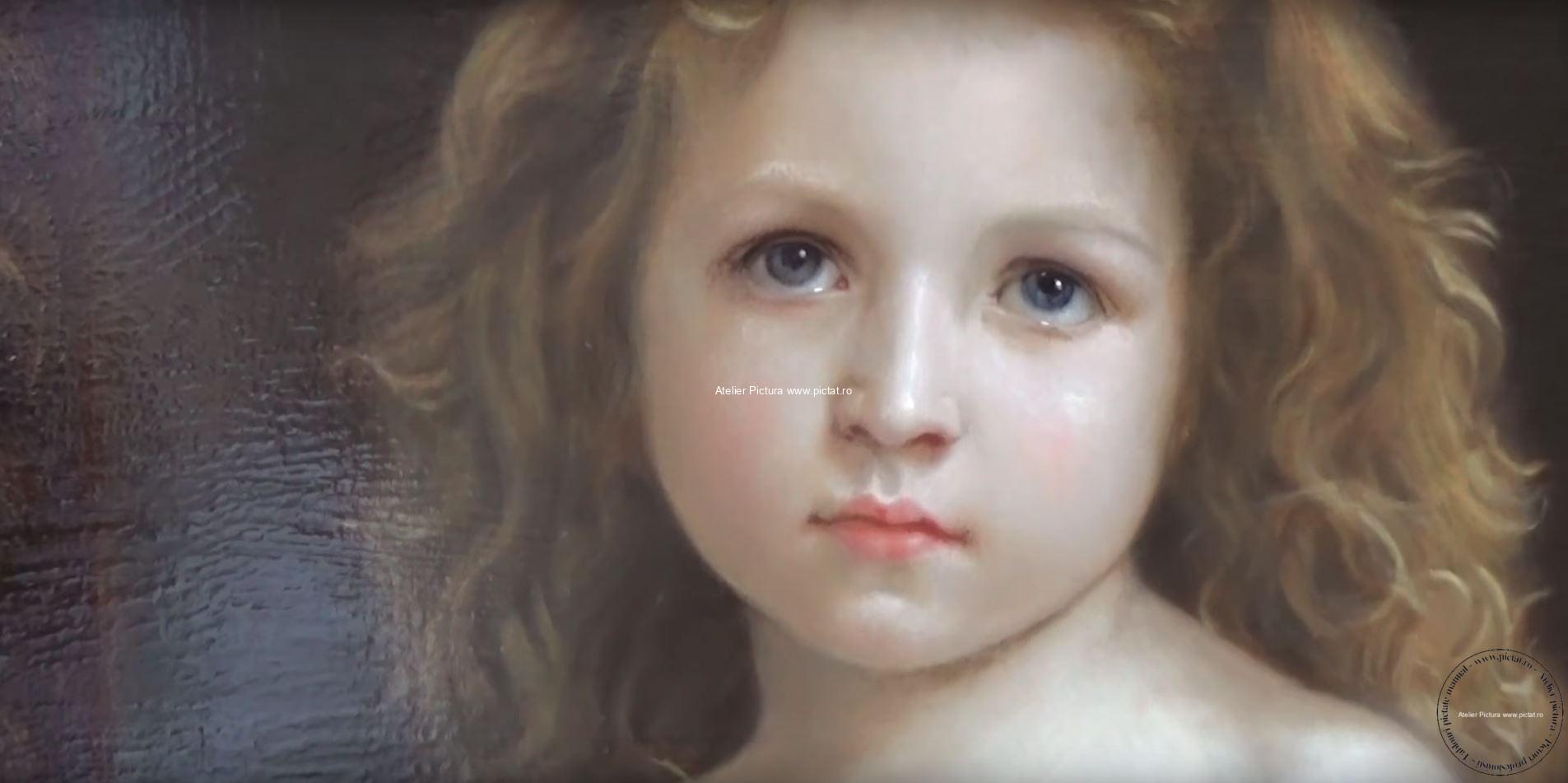 Portret fetita, portret copii, portret reproducere dupa William-Adolphe Bouguereau15