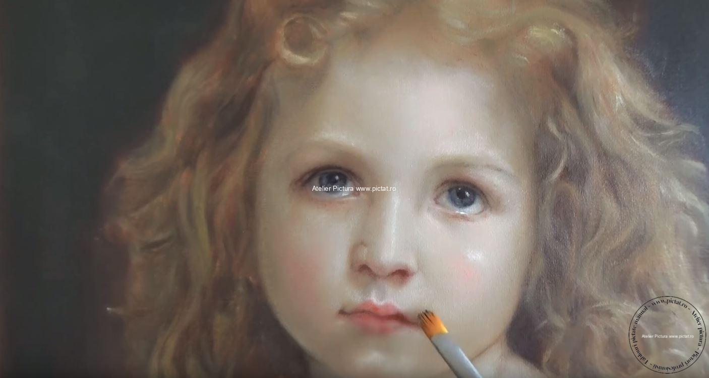 Portret fetita, portret copii, portret reproducere dupa William-Adolphe Bouguereau14