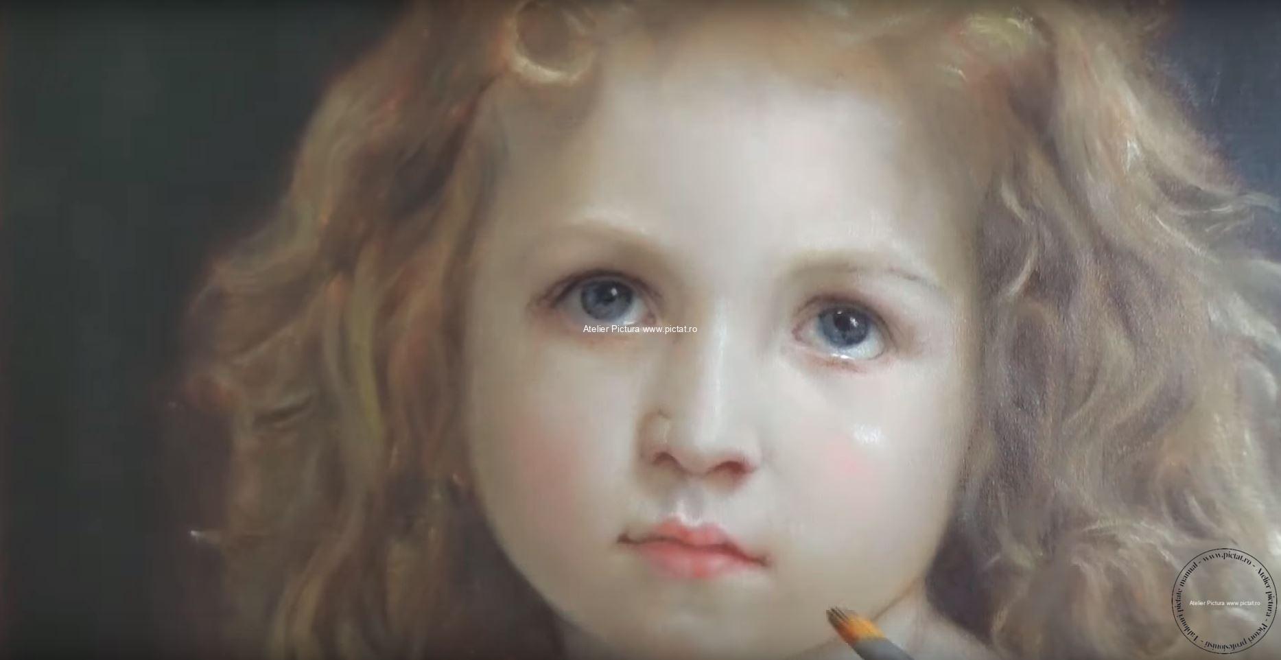Portret fetita, portret copii, portret reproducere dupa William-Adolphe Bouguereau12