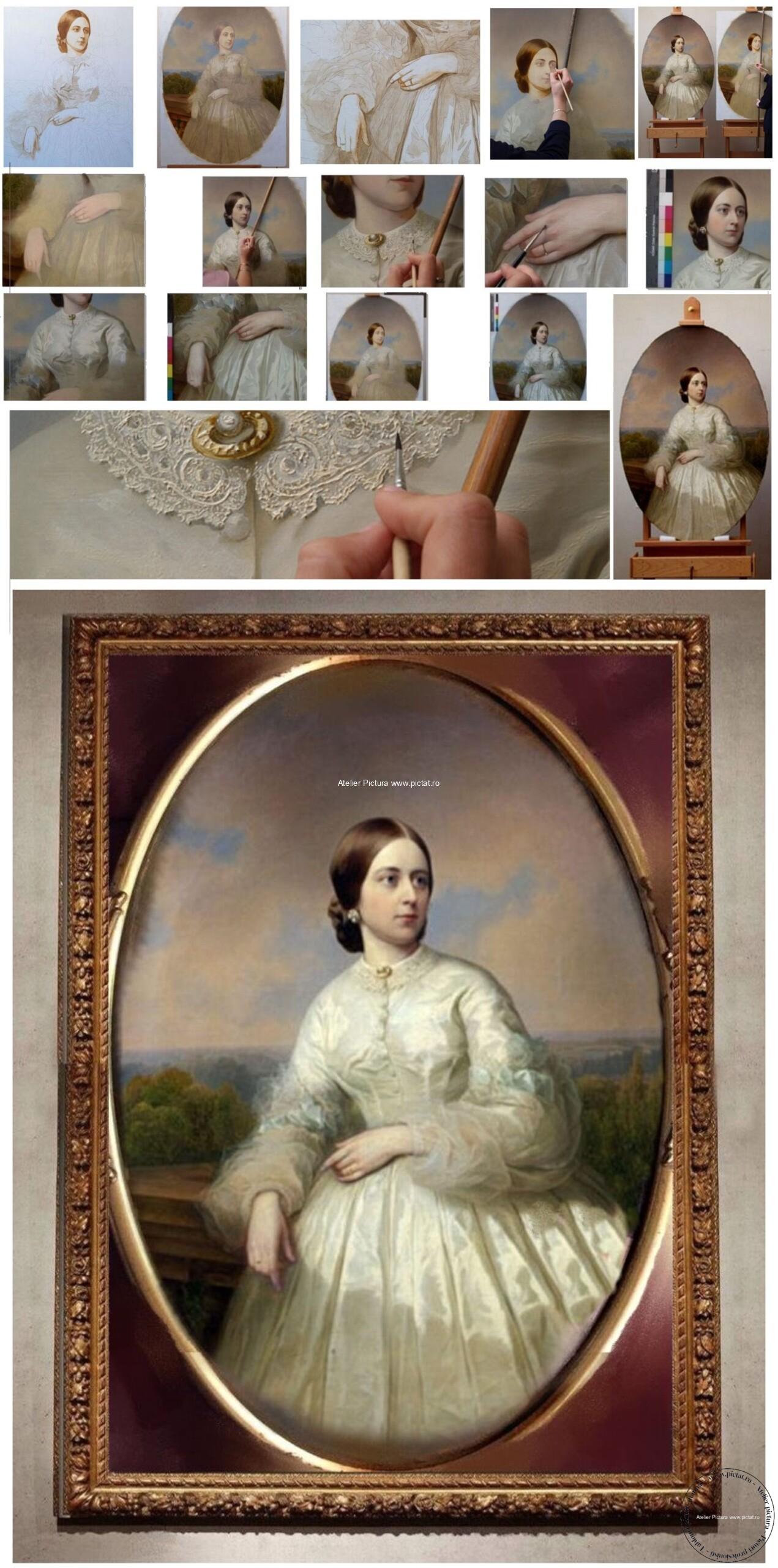 Reproducere celebra tablou portret femeie, fica contelui Serghei Pavlovici Sumarokov, Elena Soumarokova, lady in White (1)