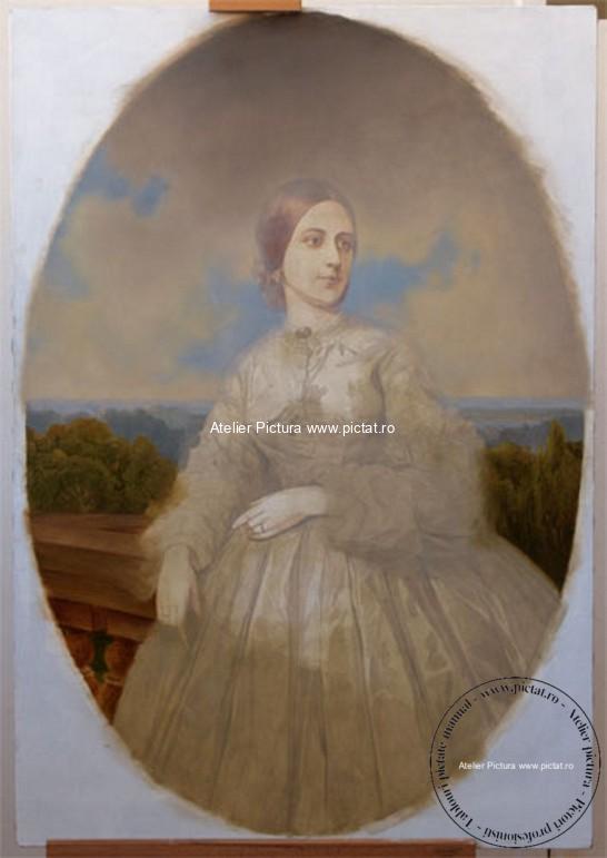 Reproducere celebra tablou portret femeie, fica contelui Serghei Pavlovici Sumarokov, Elena Soumarokova, lady in White (5)