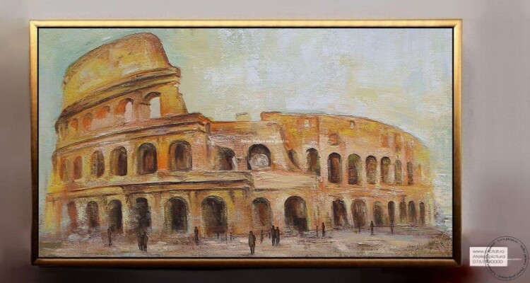 Tablouri pictate manual Ruinele Colosseum Roman