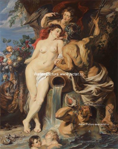 O unire autentică a pământului și a apei c. 1618 de peter paul rubens 100% reproducere pictura in ulei pictata manual pe panza, realizata de un artist adevarat