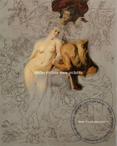 Unirea pământului și apei este o pictură impresionantă creată în anul 1618 de artistul flamand Peter Paul Rubens