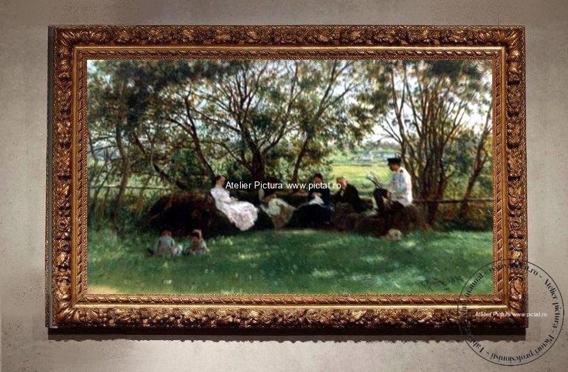 descrierea unui tablou celebru Tablou Reproducere pictura celebra peisaj de vara1876, pictor Ilya Repin, pictor Realism, pictura de gen, impressionism, realism