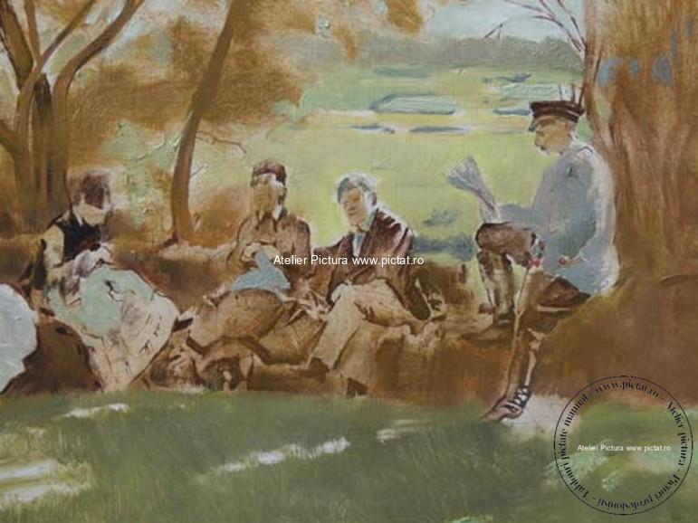 peisaj de vara Vara Impresionism, Tablou Reproducere pictura celebra peisaj de vara1876, pictor Ilya Repin, pictor Realism, pictura de gen, impressionism, realism