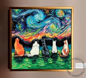 Tablouri pictate manual Tablou abstract, tablou cu pisici, peisaj van gogh