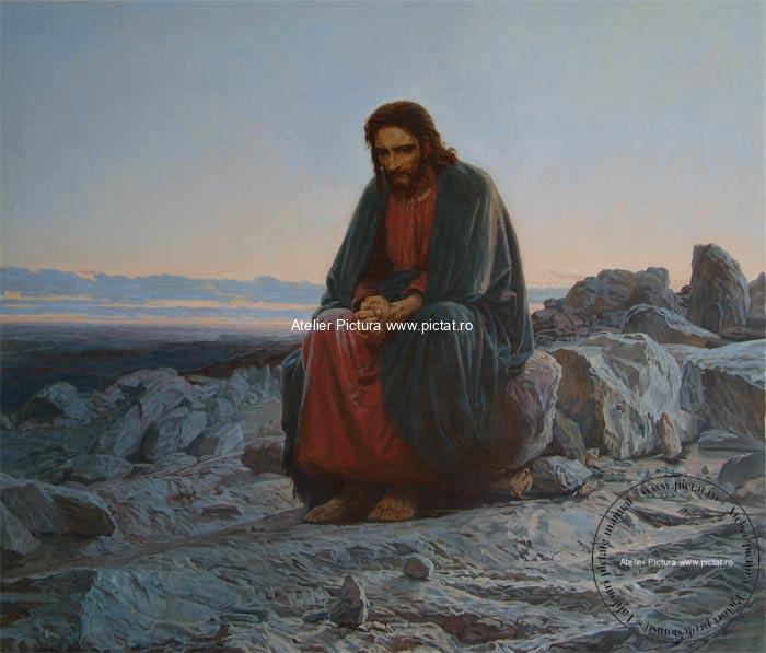 Tablou celebru la comanda, tablou portret Hristos in desert, pictor rus , renumitul portretist, desenator și profesor Ivan Kramskoi a pictat o imagine bântuitoare a lui Isus