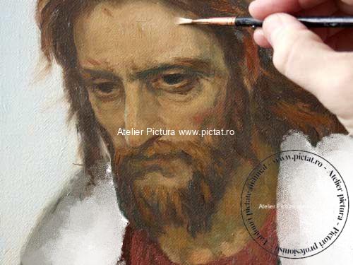 Tablou celebru la comanda, tablou portret Hristos in desert, Reproduceri de artă de calitate muzeală