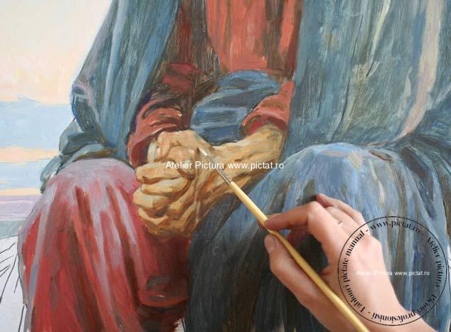 Tablou celebru la comanda, tablou portret Hristos in desert, Reproduceri frumoase de artă plastică ale picturilor