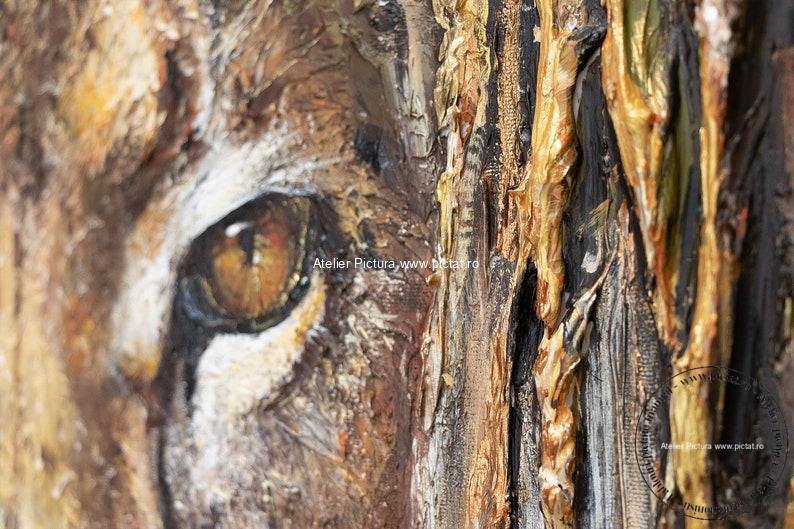 Preda Bianca Portret de un leu, Tablou animale Leu, Tablou Regele Leu, Tablou zodia Leu, Tablou cu leu, Tablouri cu lei și tigri, Tablouri animale