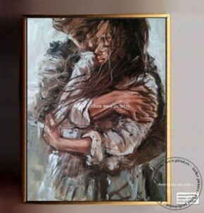 Tablouri pictate manual Tablou indragostiti, portret indragostiti, cuplu imbratisat