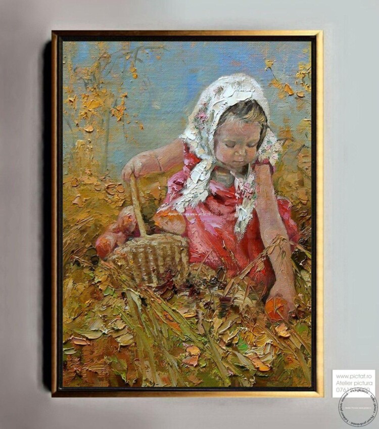 Tablouri pictate manual Tablou peisaj, pictura in cutit, tablou portret tarancuta