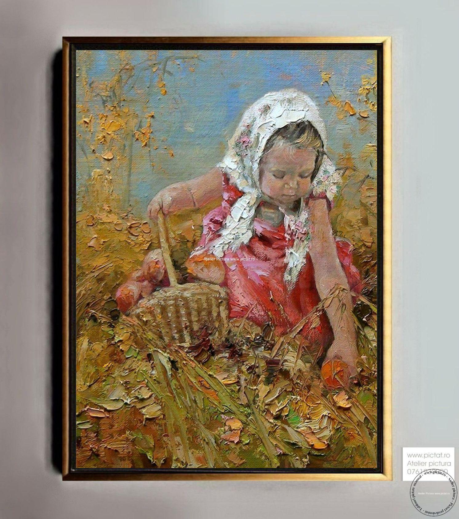 Tablouri pictate manual Tablou peisaj, pictura in cutit, tablou portret tarancuta