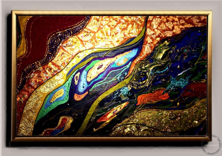 Tablou pictat manual Tablou abstract, Tablouri Gustav Klimt, Tablou 3D, Tablou pictura cuti, Tablou reliefat, tablouri abstracte, tablouri mari