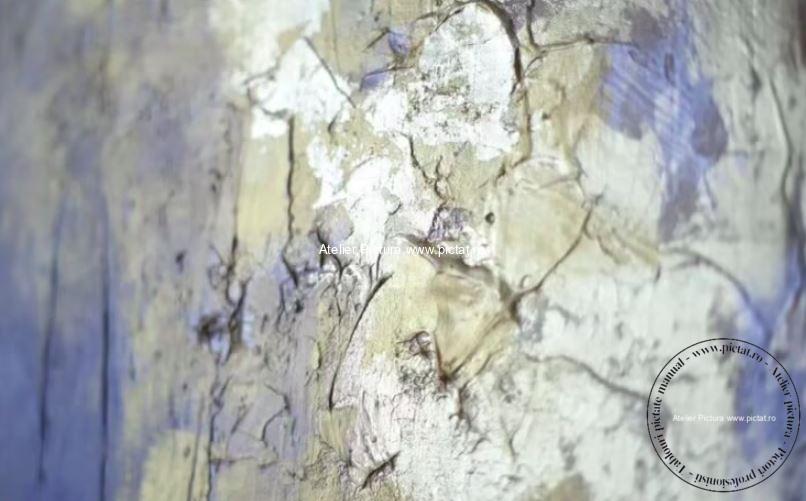 Tablouri pictate manual Tablou pictat manual ulei pe panza Tablou abstract pictura cutit tablou contemporan, tablou sufragerie, tablouri abstracte, tablouri mari - imagine 2