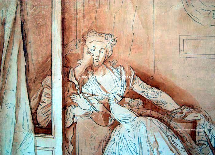 Reproduceri pictori romani Picturi reproduceri celebre, Tablou Sarutul furat, pictor Jean Honore Fragonard The Stolen Kiss, Tablouri pictate la comanda