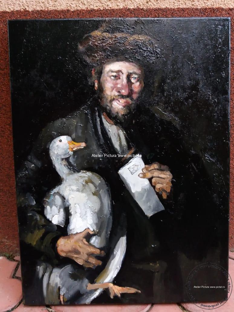 picturi reprezentative ale lui Nicolae Grigorescu Tablou reproducere celebra, picturi celebre Romanesti Evreu cu petitie, Evreu cu gasca Nicolae Grigorescu 1
