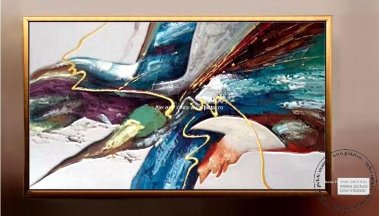Pictura abstracta, Tablou modern, tablou dimensiuni mari, tablou dimensiune mare, Idei cadouri, tablou abstract modern 3D