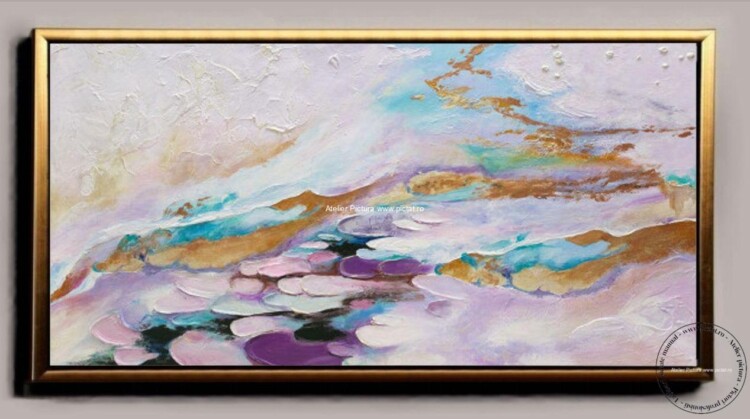 Tablou abstract Peisaj primii zori ai diminetii