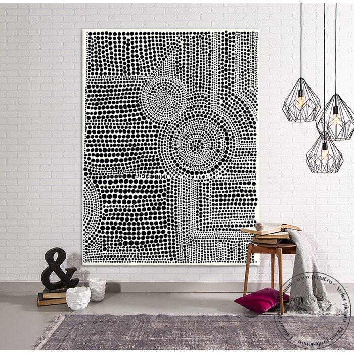 Tablou pictat manual Puncte, Pictura abstracta moderna, Pointulism - imagine 4