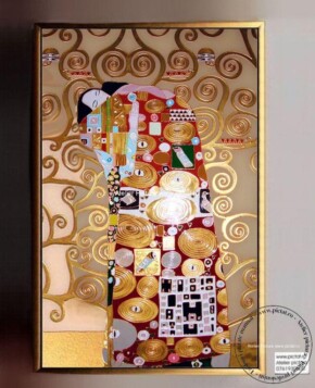 Tablou abstract indragostiti, tablou Klimt, Tablou sarutul, Cadouri de lux, Cadouri unice, Cadouri originale, Cadouri inedite, Tablou auriu