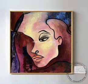 Tablou pictat manual Tablou abstract modern, Portret de Femeie