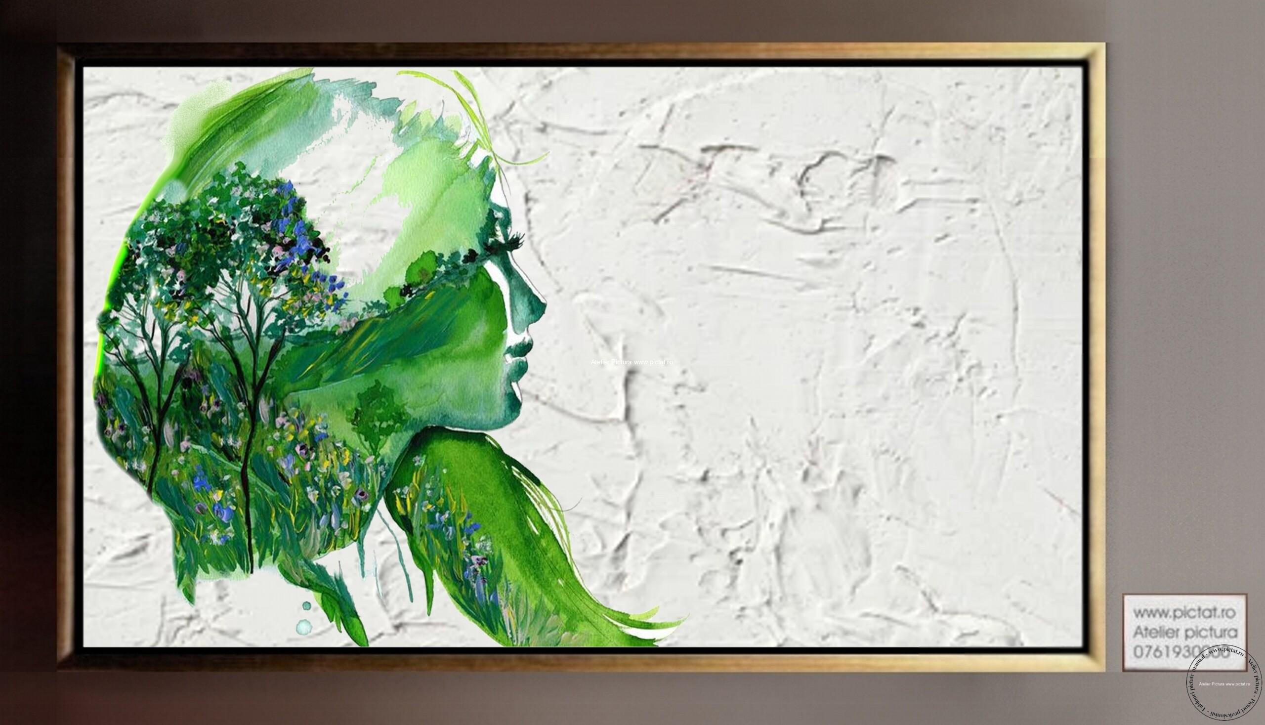 Tablouri pictate manual Tablou abstract portret