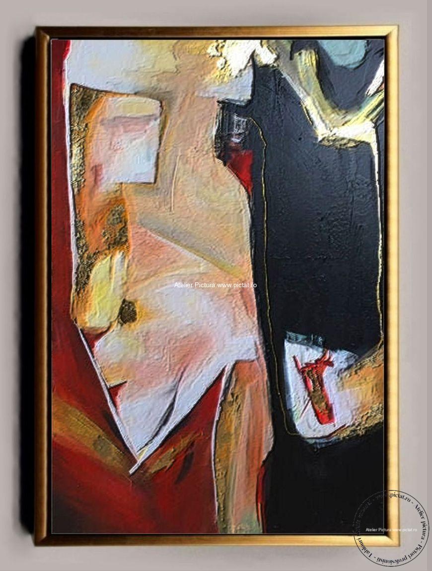 Tablouri pictate manual, Tablou abstract modern culori vii