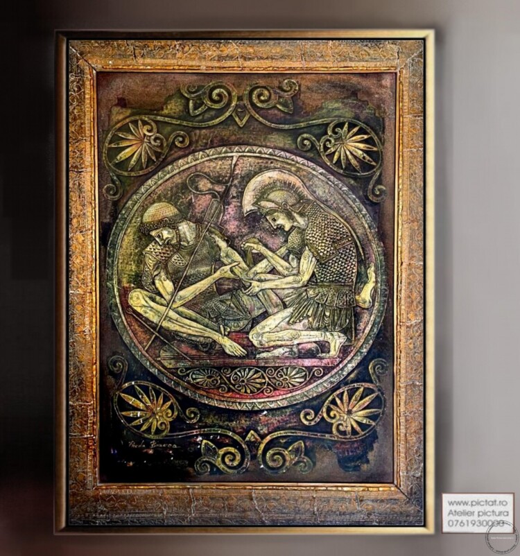 Tablou abstract unicat, tablou original, Tablou grecia, tablou sufragerie, Tablou 3D, tablou reliefat, tablou dimensiuni mari