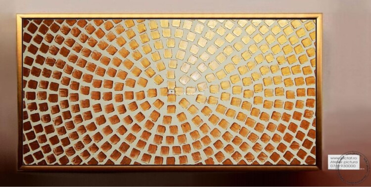 Pictura abstracta. Tablou modern minimalist, Tablou relief, tablou auriu, Cadouri de lux, Cadouri unice, Cadouri originale, Cadouri inedite