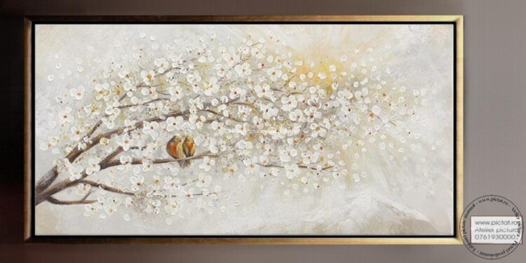 Tablou abstract, Tablouri cu flori, Cadou personalizat, cadouri personalizate, Idei cadouri, Tablou sufragerie, Tablouri dormitor, Tablou alb