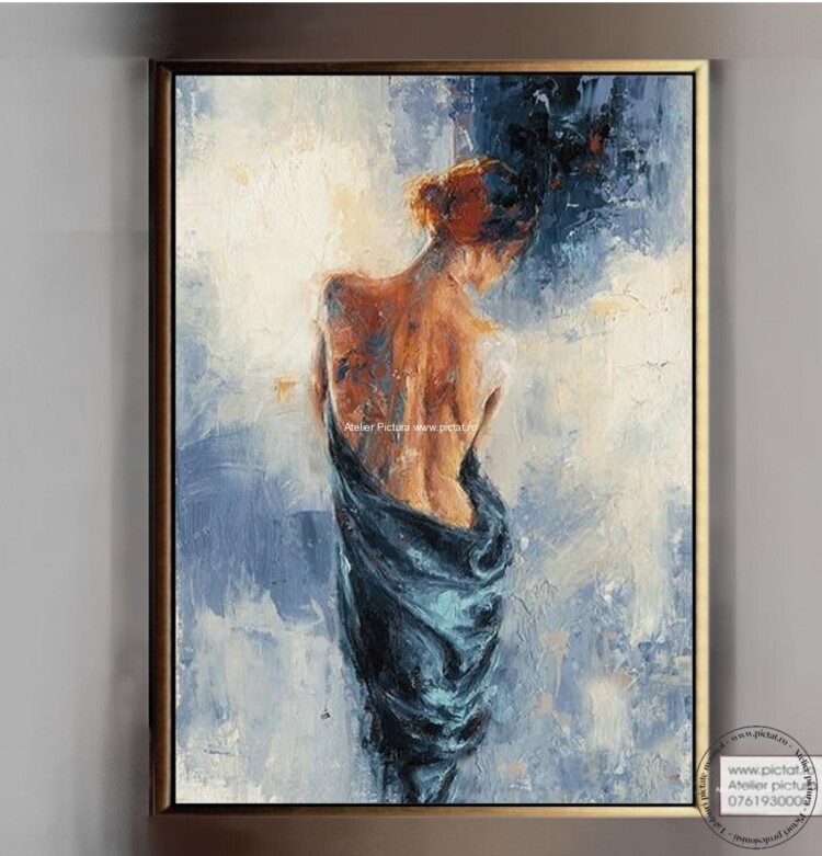 Tablouri pictate manual Tablou Abstract nud femeie Tablou tehnica cutitului
