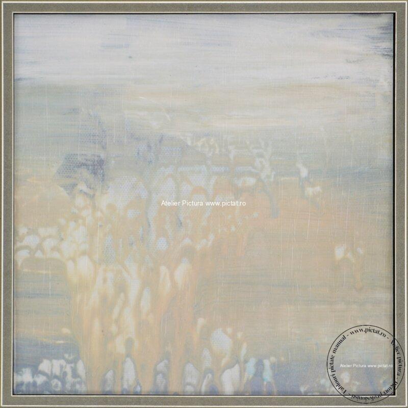 Tablouri pictate manual Tablou abstract albastru, Set Tablouri miniatura - imagine 6