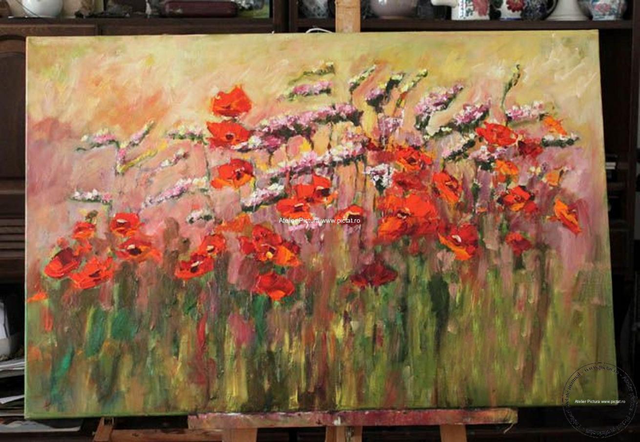 Tablou flori, pictura flori, Tablouri flori, Picturi cu flori, Tablouri florale, Tablouri abstracte